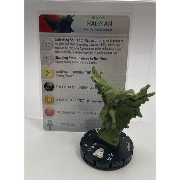DC Heroclix RAGMAN #47 w/ Card - World's Finest Set RARE w/ Card - Picture 1 of 9